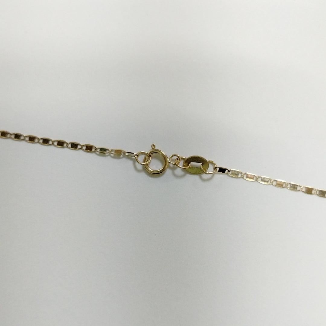 CADENAS TEJIDO ESPEJO ORO 10K 50 CM 1.6 GR (NUEVO)