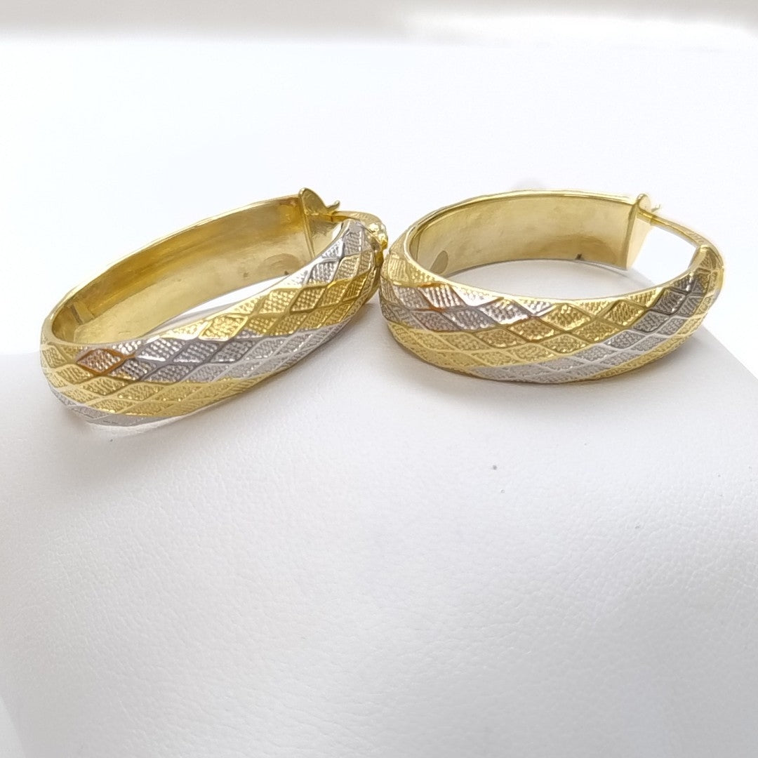 ARRACADAS PAR ORO, RODIADO 14 K 4.3 GRMS (SEMINUEVO)