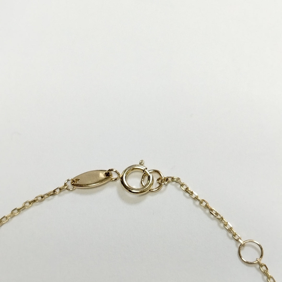 PULSERAS TEJIDO ESPECIAL C/DIJE ORO 10K 18 CM 0.8 GR (NUEVO)