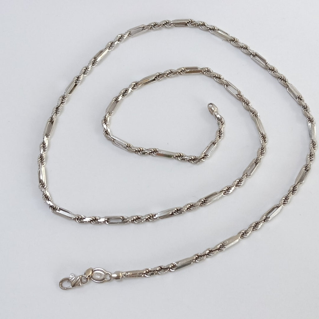 CADENA ORO, ORO BLANCO 14 K 27.7 GRMS (SEMINUEVO)