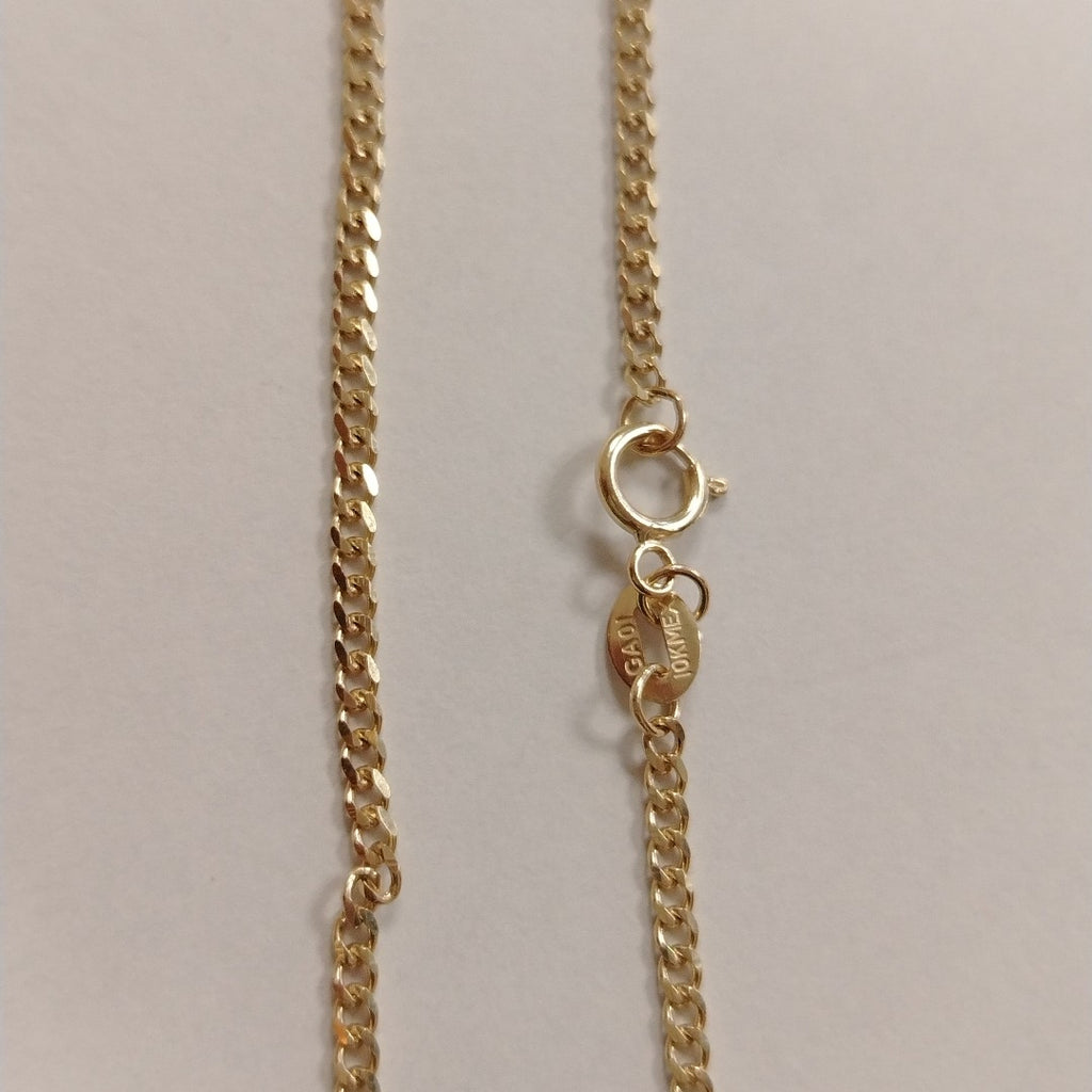 CADENAS TEJIDO BARBADA ORO 10K 60 CM 4.1 GR (NUEVO)