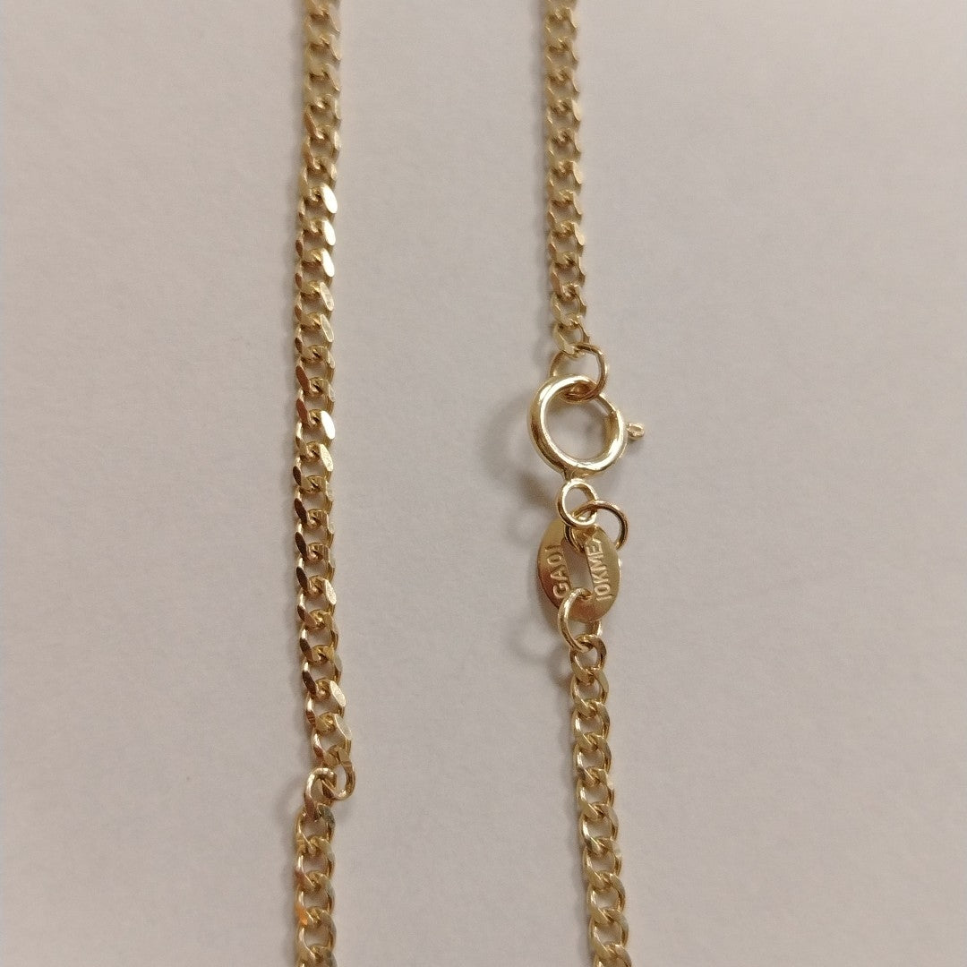 CADENAS TEJIDO BARBADA ORO 10K 60 CM 4.1 GR (NUEVO)