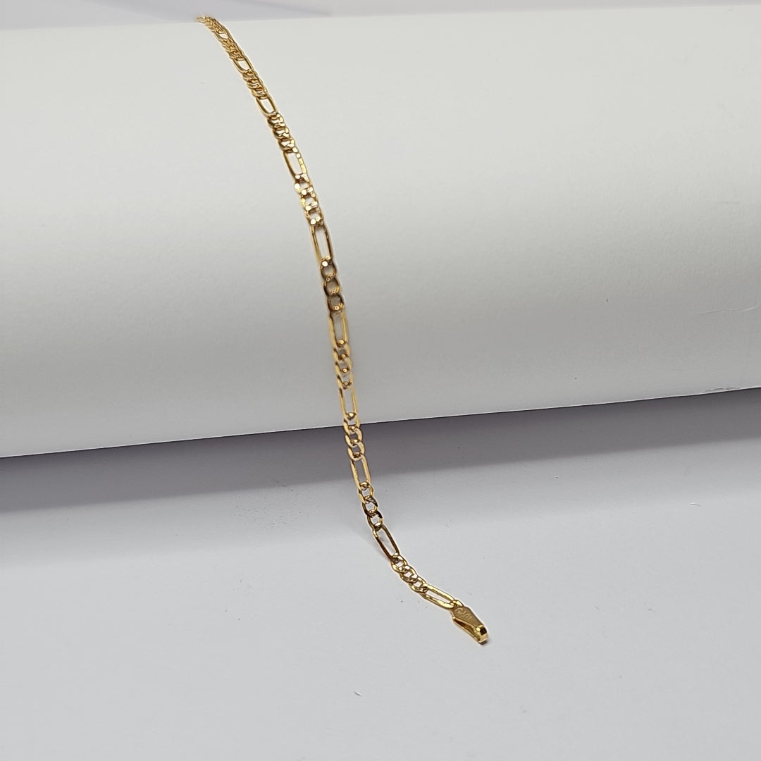 PULSERAS TEJIDO 3X1 DIAMANTADO ORO 10K 18 CM 1.7 GR (NUEVO)
