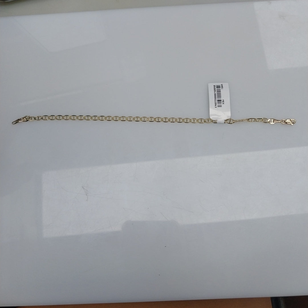 PULSERAS TEJIDO MARINERA ORO 14K 21 CM 3.2 GR (NUEVO)