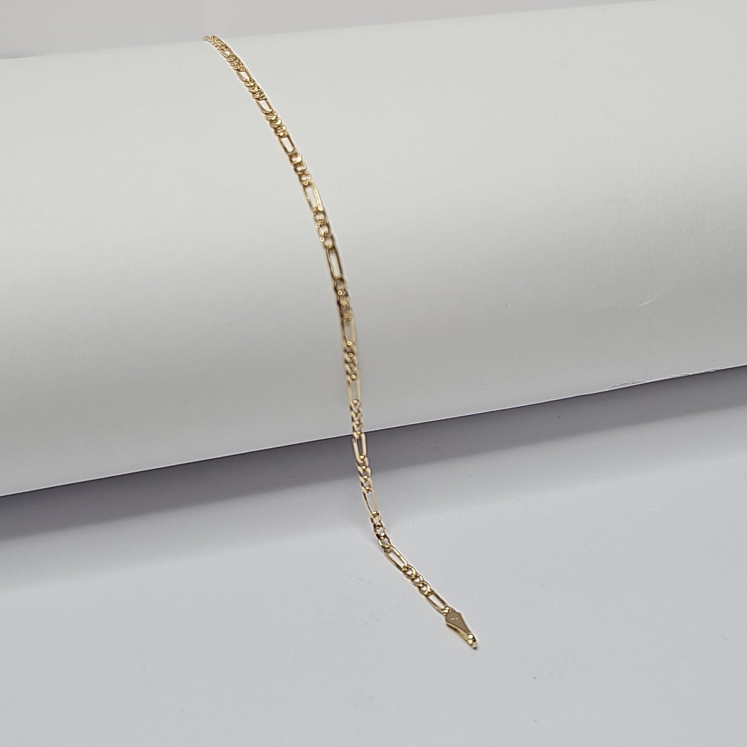 PULSERAS 3X1 ORO 14K 18 CM 1.6 GR (NUEVO)