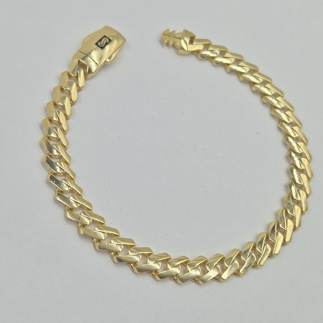 PULSERA MONACO ORO 10K 6.4 (NUEVO)