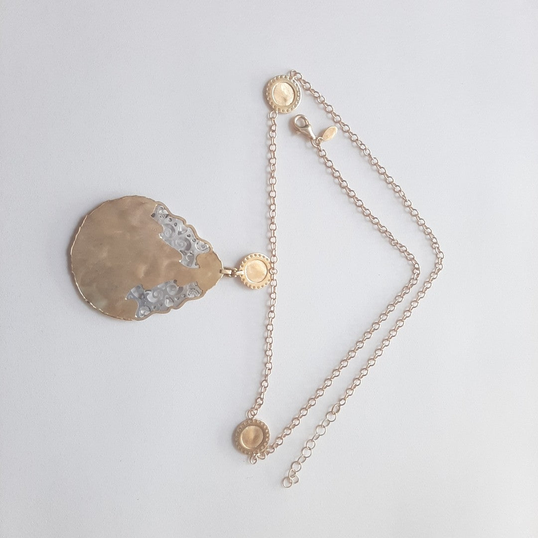 GARGANTILLA ORO, ORO BLANCO 14 K 12.1 GRMS (SEMINUEVO)