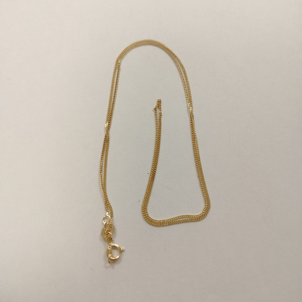 CADENAS TEJIDO BARBADA ORO 10K 50 CM 1.7 GR (NUEVO)