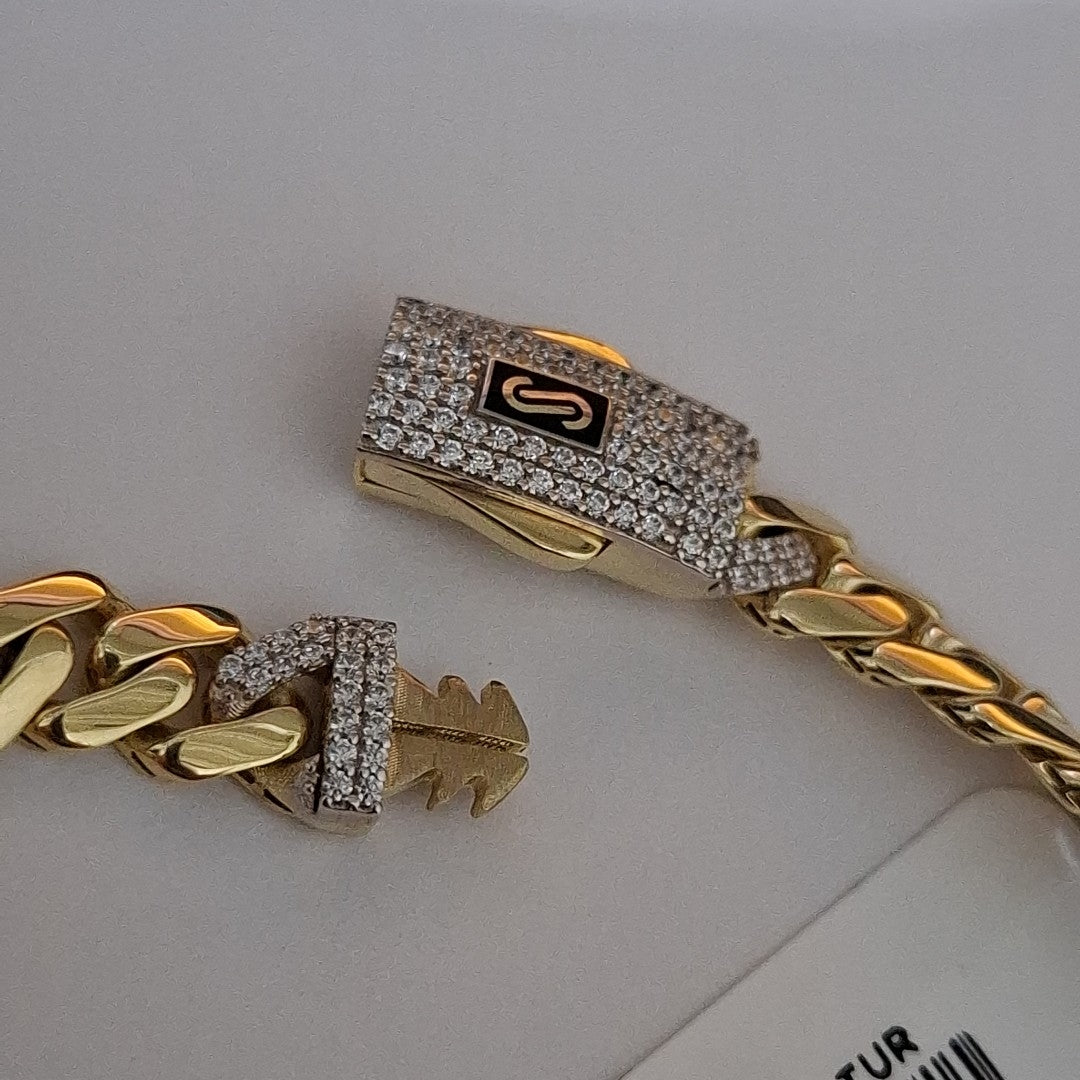 PULSERA MONACO ORO 10K 6.5 (NUEVO)