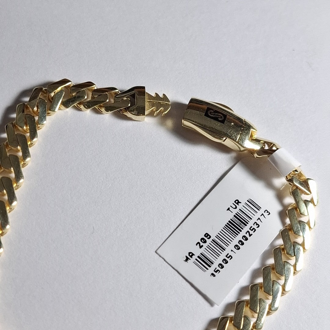 PULSERA MONACO ORO 14K 6.8 (NUEVO)