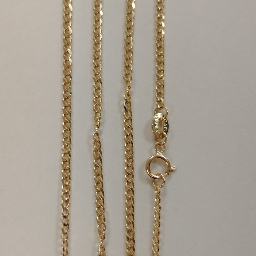 CADENAS TEJIDO BARBADA ORO 10K 50 CM 3.5 GR (NUEVO)