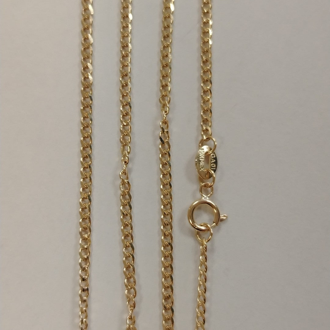 CADENAS TEJIDO BARBADA ORO 10K 50 CM 3.5 GR (NUEVO)
