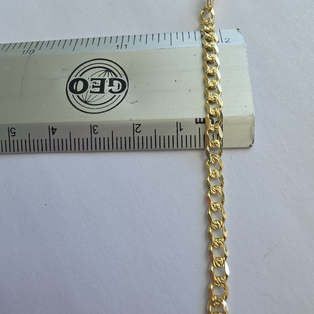 PULSERAS BARBADA ORO 14K 18 CM 4.6 GR (NUEVO)