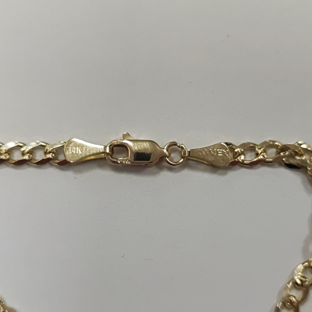PULSERAS BARBADA ORO 14K 18 CM 4.6 GR (NUEVO)