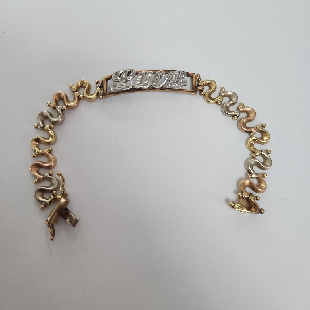 ESCLAVA ORO COMBINADO 14 K 14.8 GRMS (SEMINUEVO)