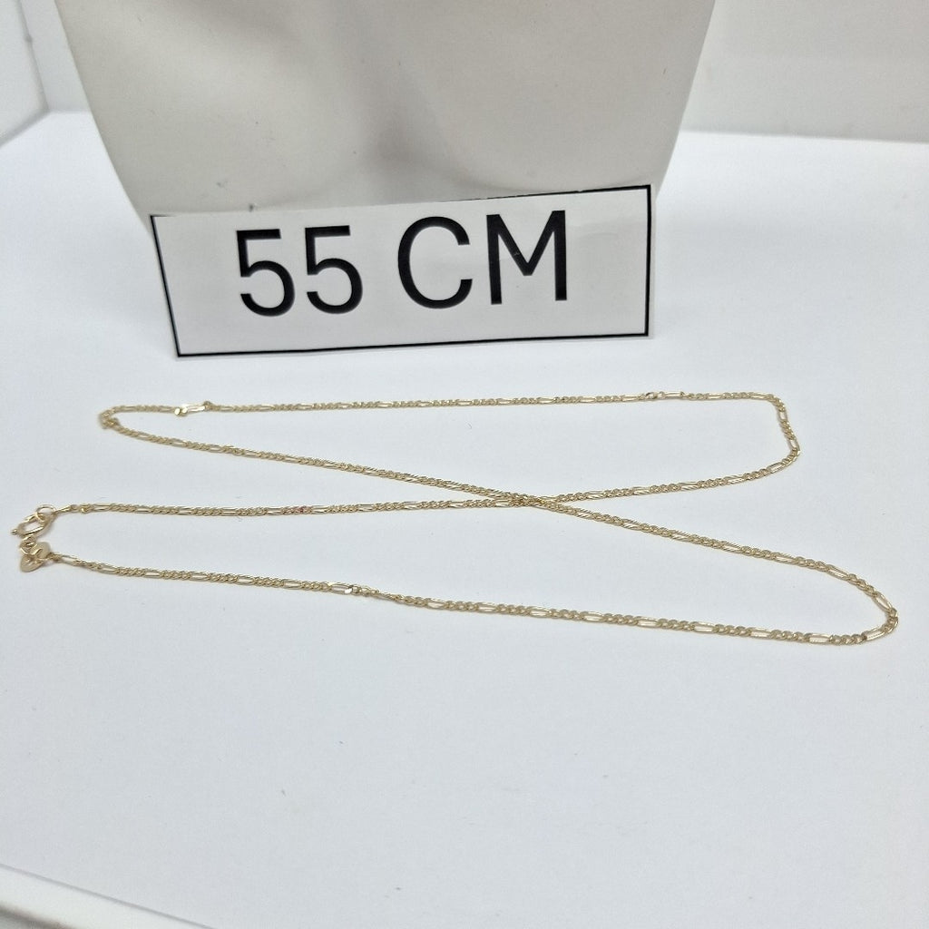 CADENAS TEJIDO 3X1 ORO 14K 55 CM 2.4 GR (NUEVO)