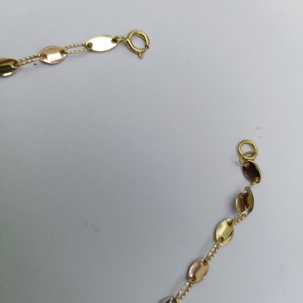 PULSERA ORO COMBINADO 14 K 1.7 GRMS (SEMINUEVO)