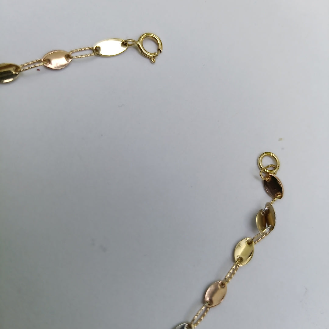 PULSERA ORO COMBINADO 14 K 1.7 GRMS (SEMINUEVO)