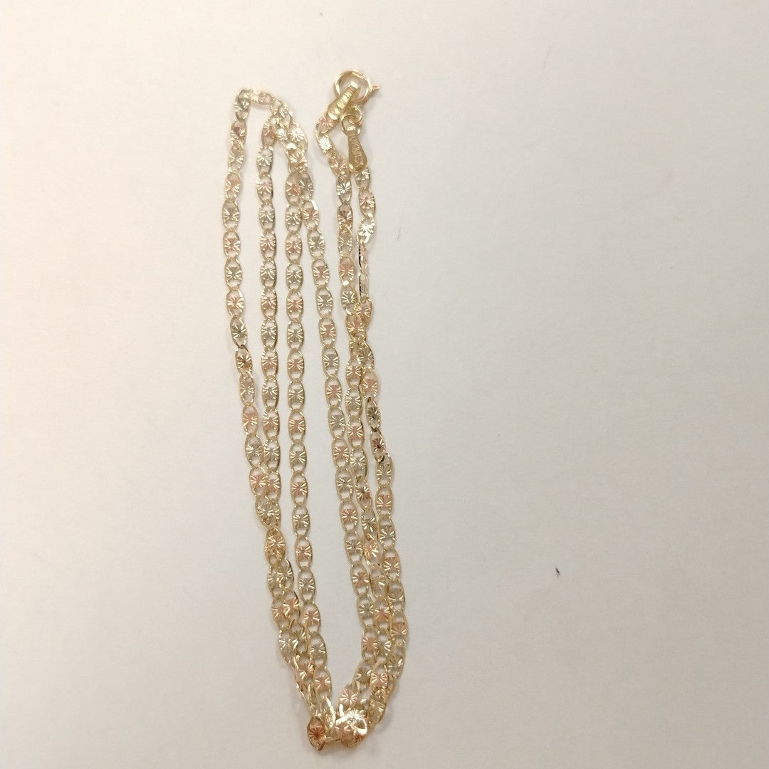 CADENAS TEJIDO GUCHI ORO 10K 55 CM 2.7 GR (NUEVO)