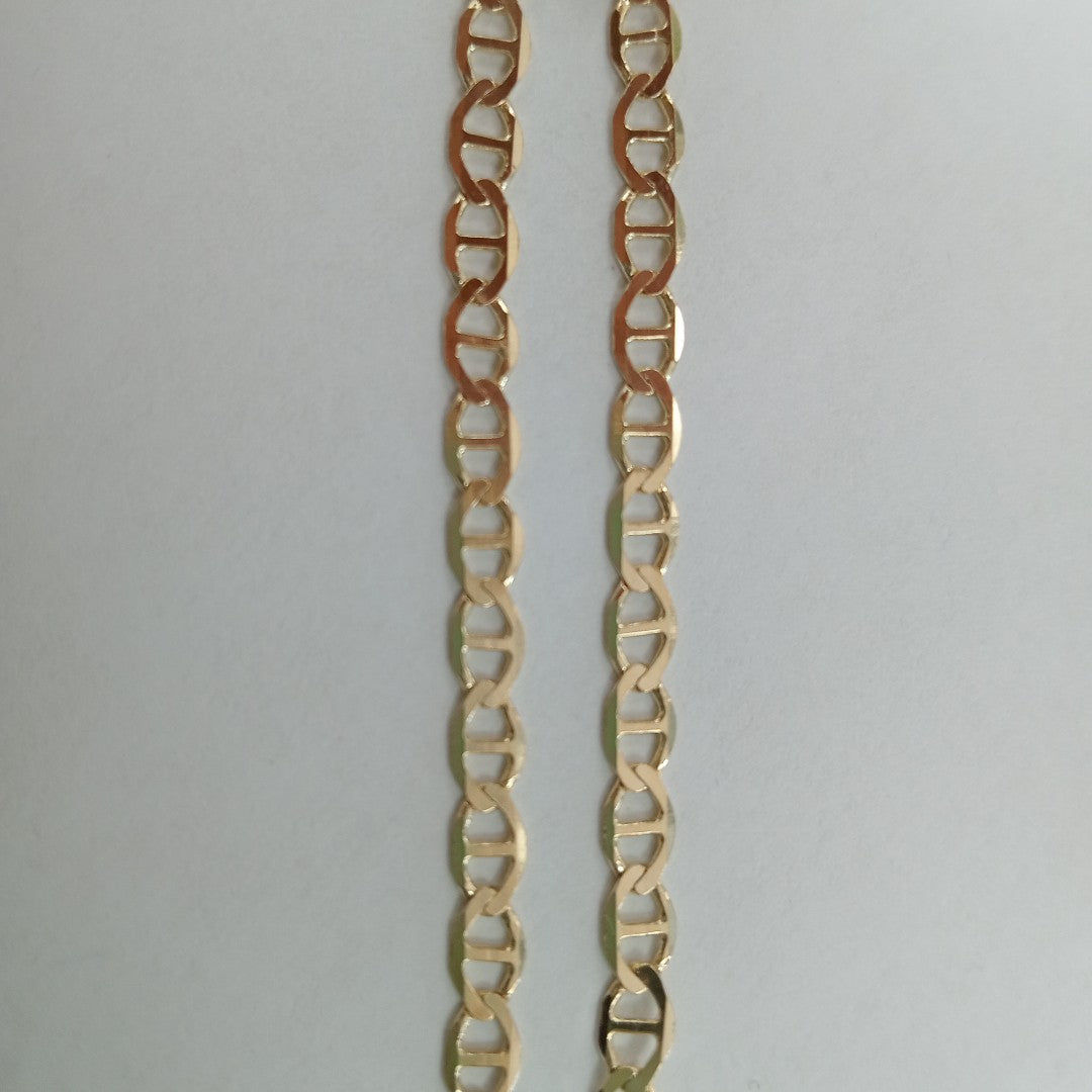 PULSERAS TEJIDO MARINERA ORO 14K 18 CM 2.9 GR (NUEVO)