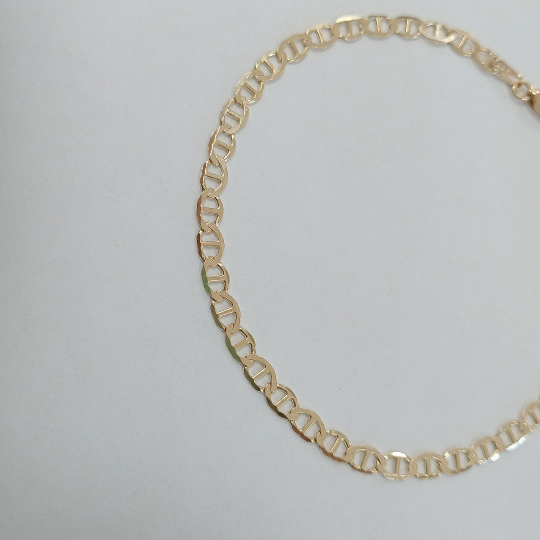 PULSERAS TEJIDO MARINERA ORO 14K 21 CM 3.3 GR (NUEVO)
