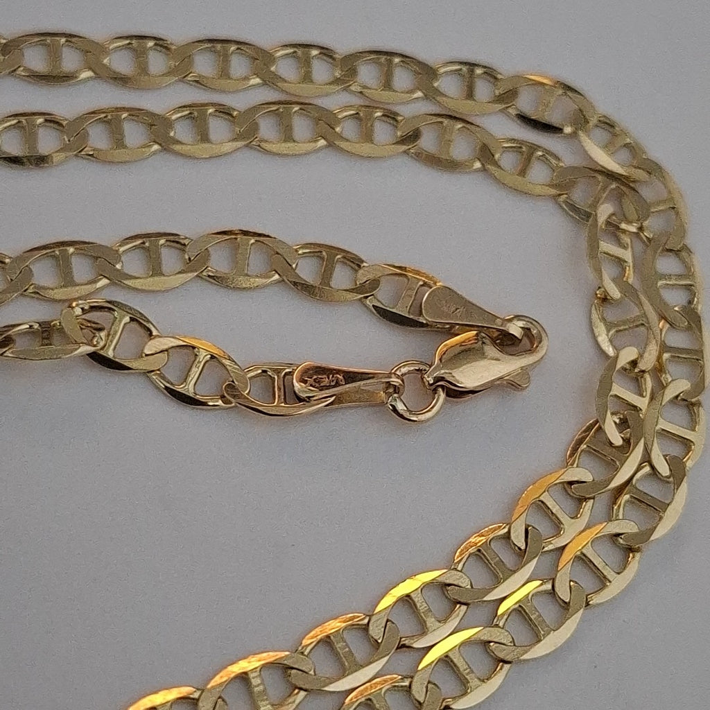 CADENAS TEJIDO MARINERA ORO 14K 50 CM 7.8 GR (NUEVO)