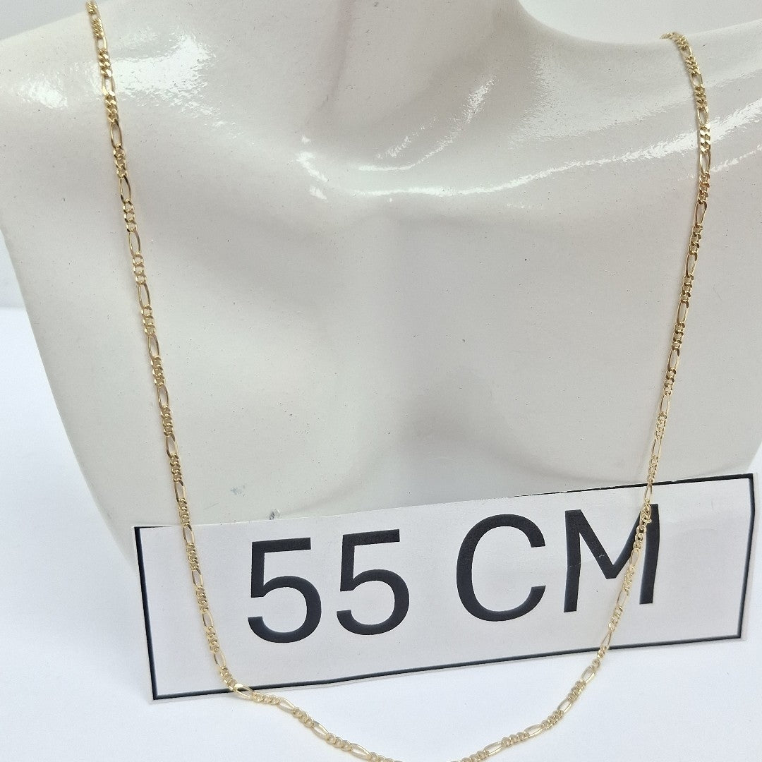 CADENAS TEJIDO 3X1 ORO 14K 55 CM 2.7 GR (NUEVO)