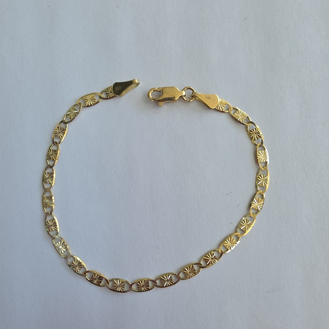 PULSERAS GUCHI ORO 14K 18 CM 2.8 GR (NUEVO)