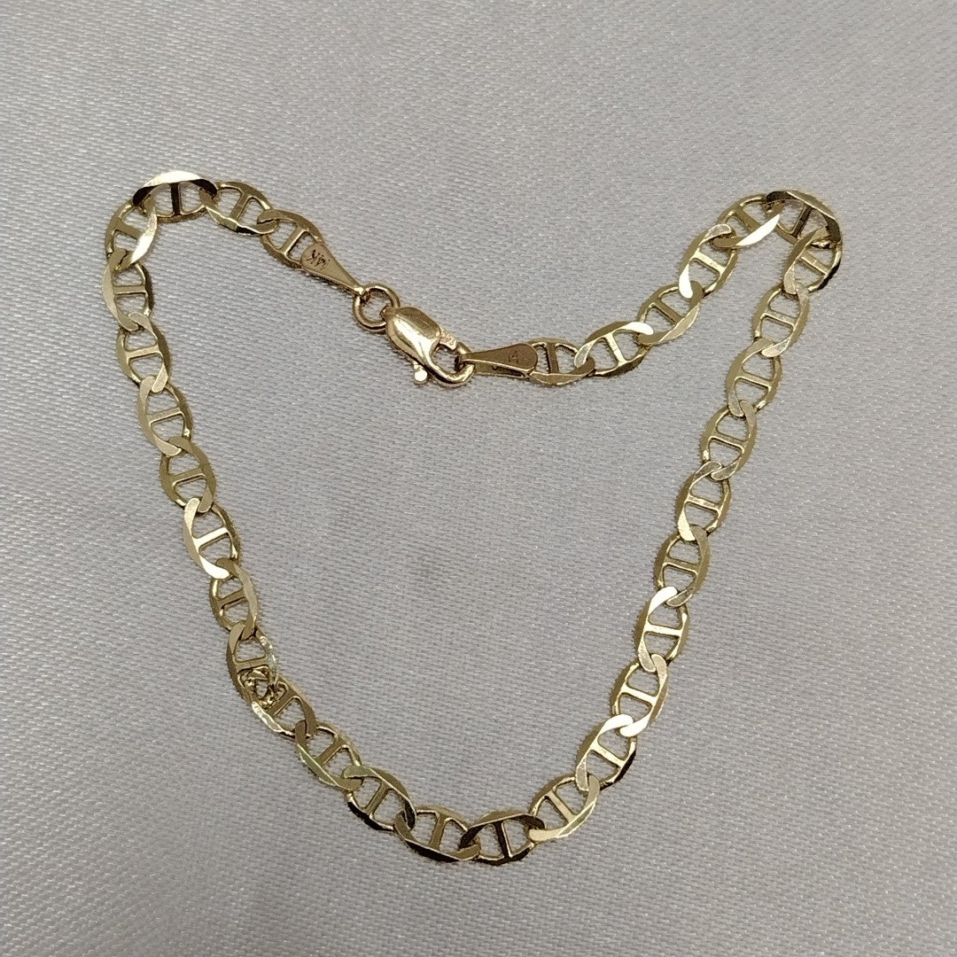 PULSERAS TEJIDO MARINERA ORO 14K 18 CM 2.9 GR (NUEVO)