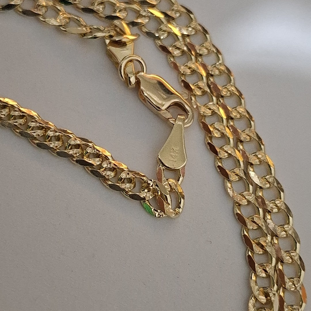 CADENAS BARBADA ORO 14K 55 CM 13 GR (NUEVO)