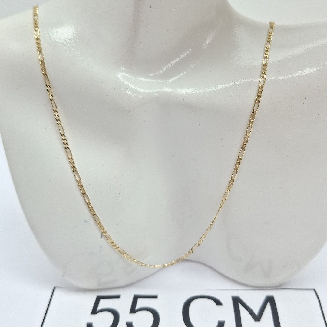 CADENAS TEJIDO 3X1 ORO 14K 55 CM 2.4 GR (NUEVO)