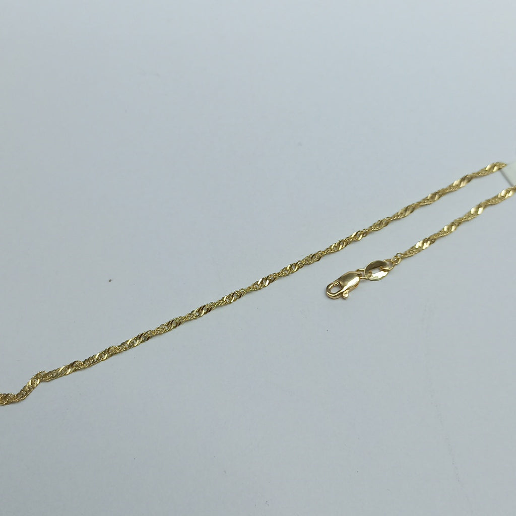 PULSERAS TEJIDO MEDIO TZL ORO 14K 18 CM 1.3 GR (NUEVO)