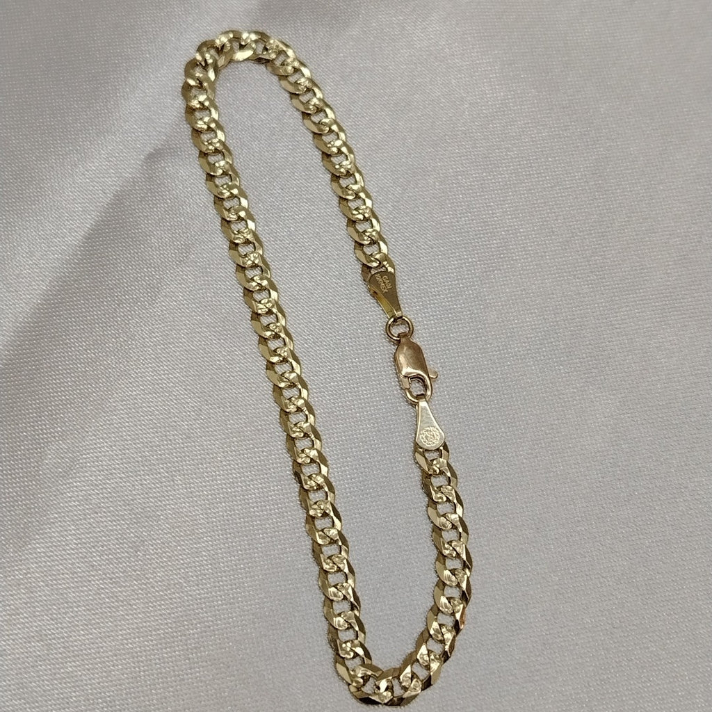 PULSERAS TEJIDO BARBADA ORO 10K 18 CM 6.5 GR (NUEVO)