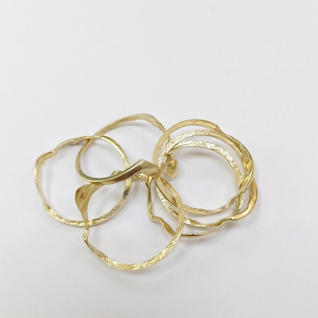 SEMANARIO DE ARGOLLAS ORO 14 K 7,50 GRMS (SEMINUEVO)