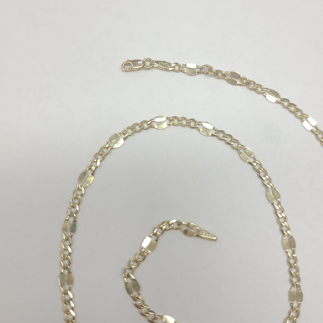CADENAS TEJIDO ESPECIAL ORO 10K 55 CM 7.1 GR (NUEVO)