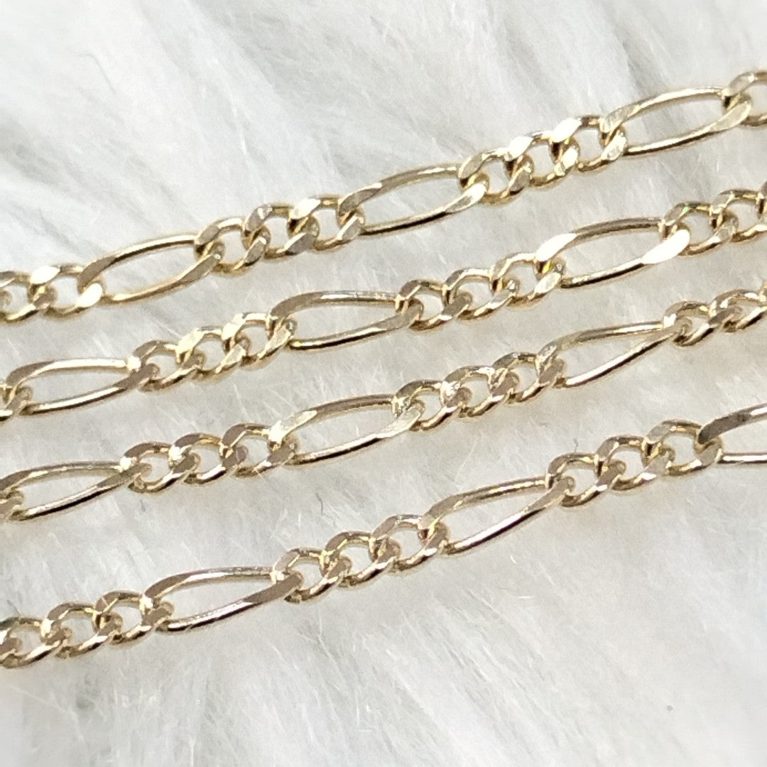 CADENAS TEJIDO 3X1 ORO 14K 55 CM 2.7 GR (NUEVO)