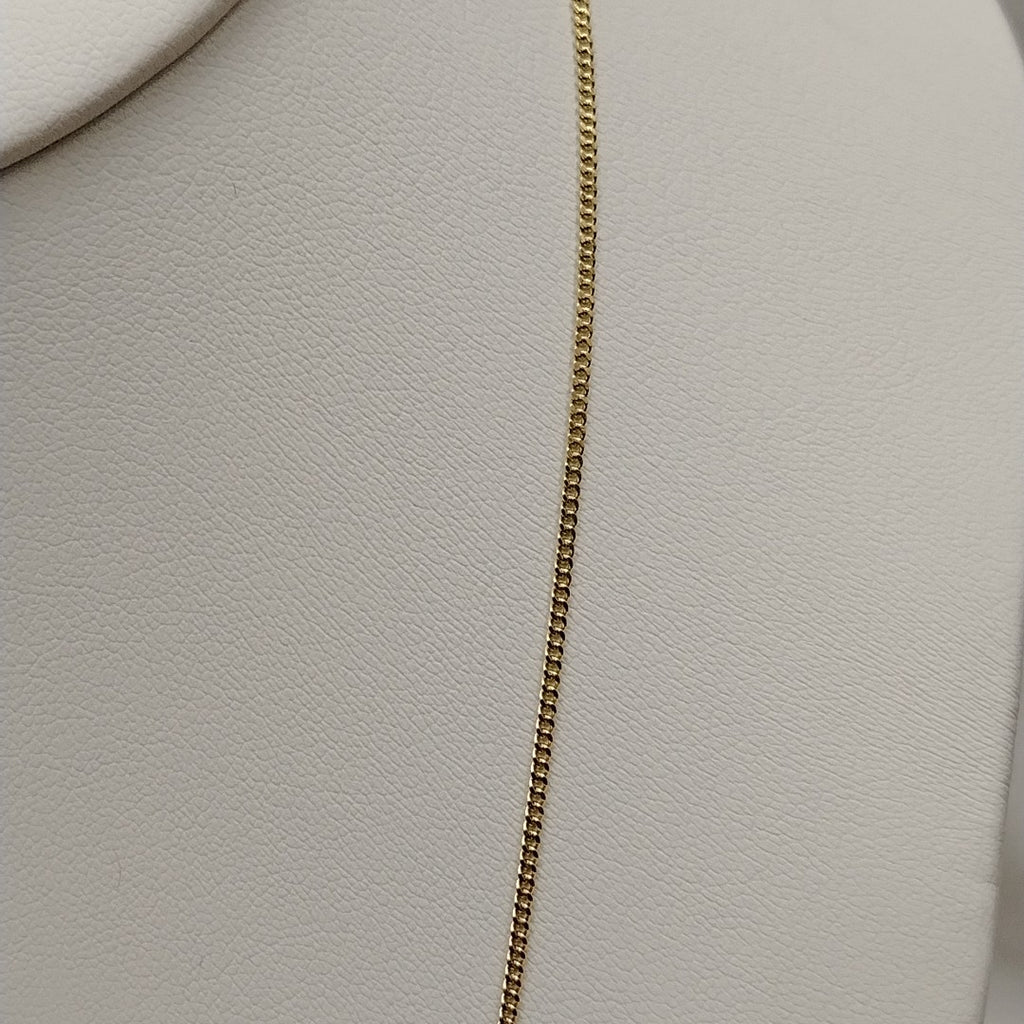 CADENAS TEJIDO BARBADA ORO 10K 55 CM 3.1 GR (NUEVO)