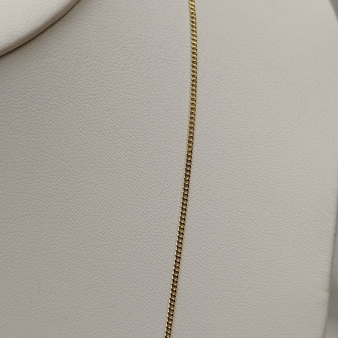CADENAS TEJIDO BARBADA ORO 10K 55 CM 3.1 GR (NUEVO)
