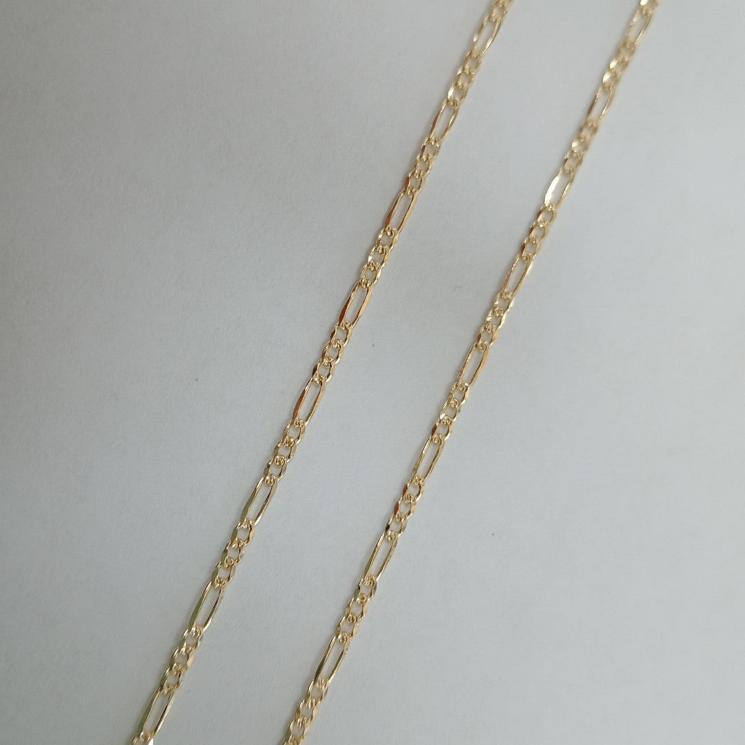 CADENAS 3X1 ORO 14K 55 CM 4 GR (NUEVO)