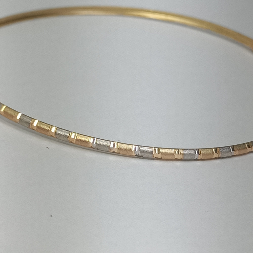 PULSERA RIGIDA ORO COMBINADO 14 K 2,40 GRMS (SEMINUEVO)