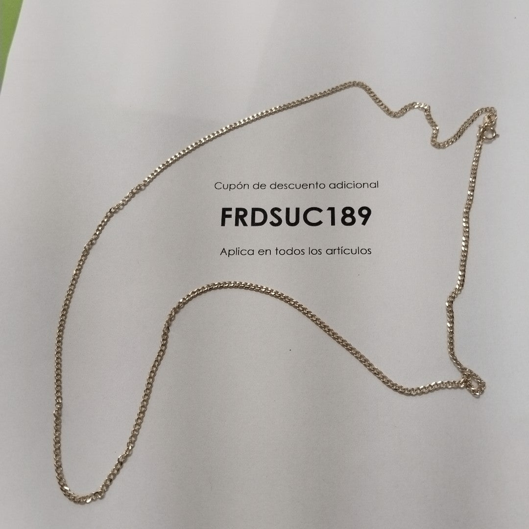 CADENAS TEJIDO BARBADA ORO 10K 55 CM 3.9 GR (NUEVO)
