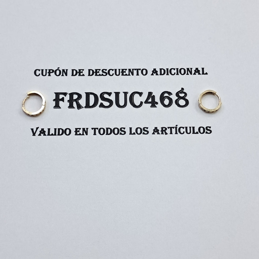 ARRACADAS PAR ORO 14 K 1 GRMS (SEMINUEVO)