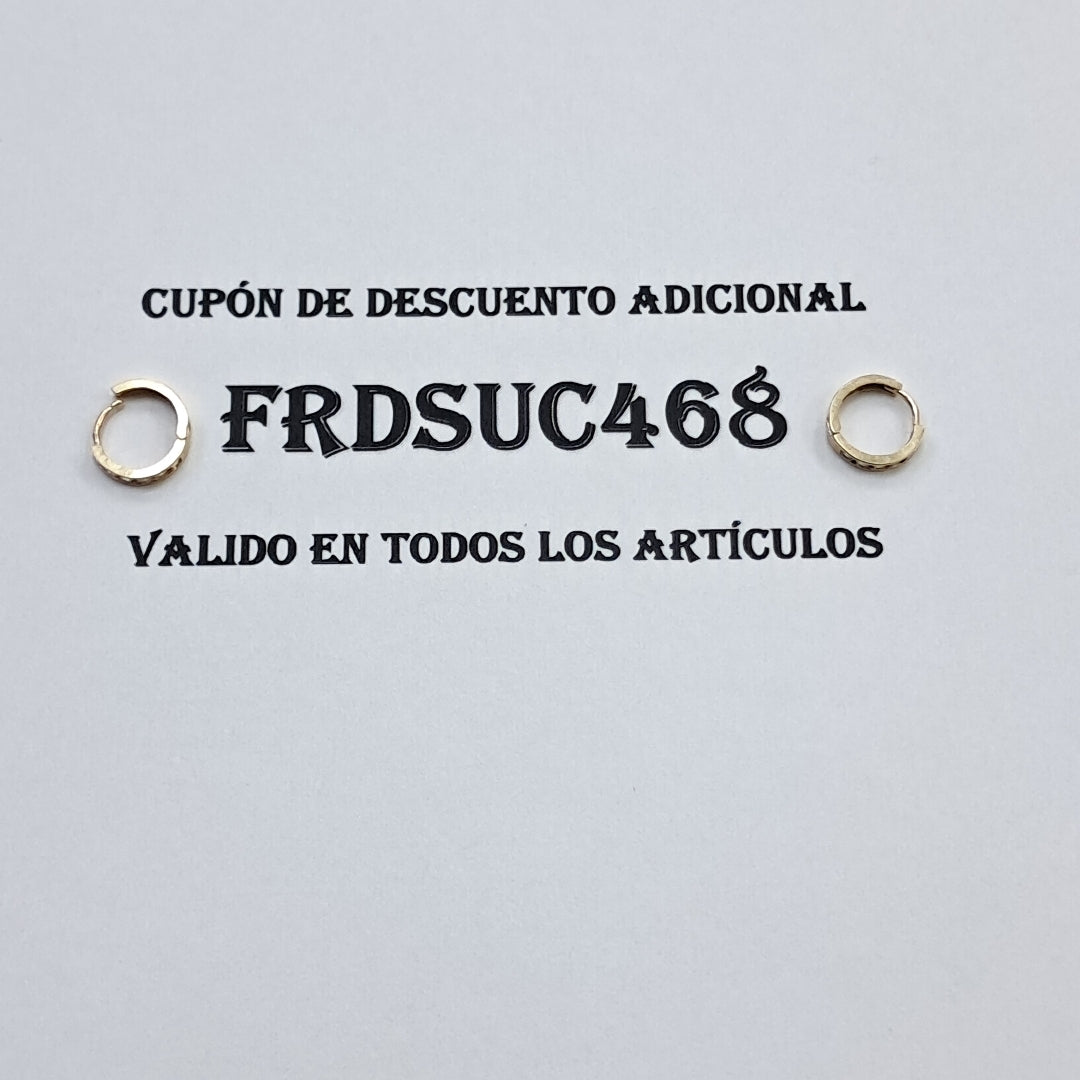ARRACADAS PAR ORO 14 K 1 GRMS (SEMINUEVO)