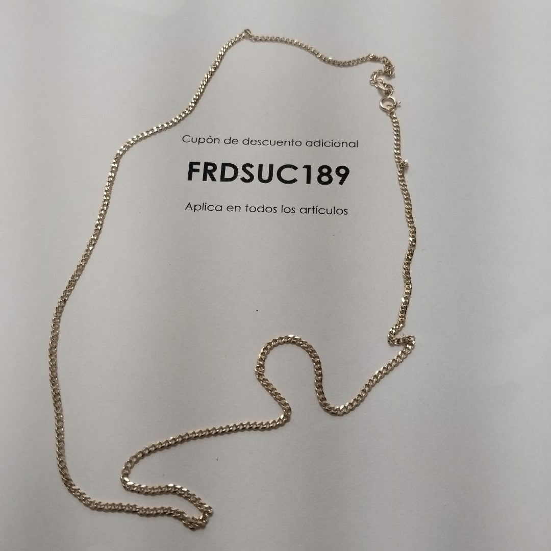 CADENAS TEJIDO BARBADA ORO 10K 55 CM 3.8 GR (NUEVO)