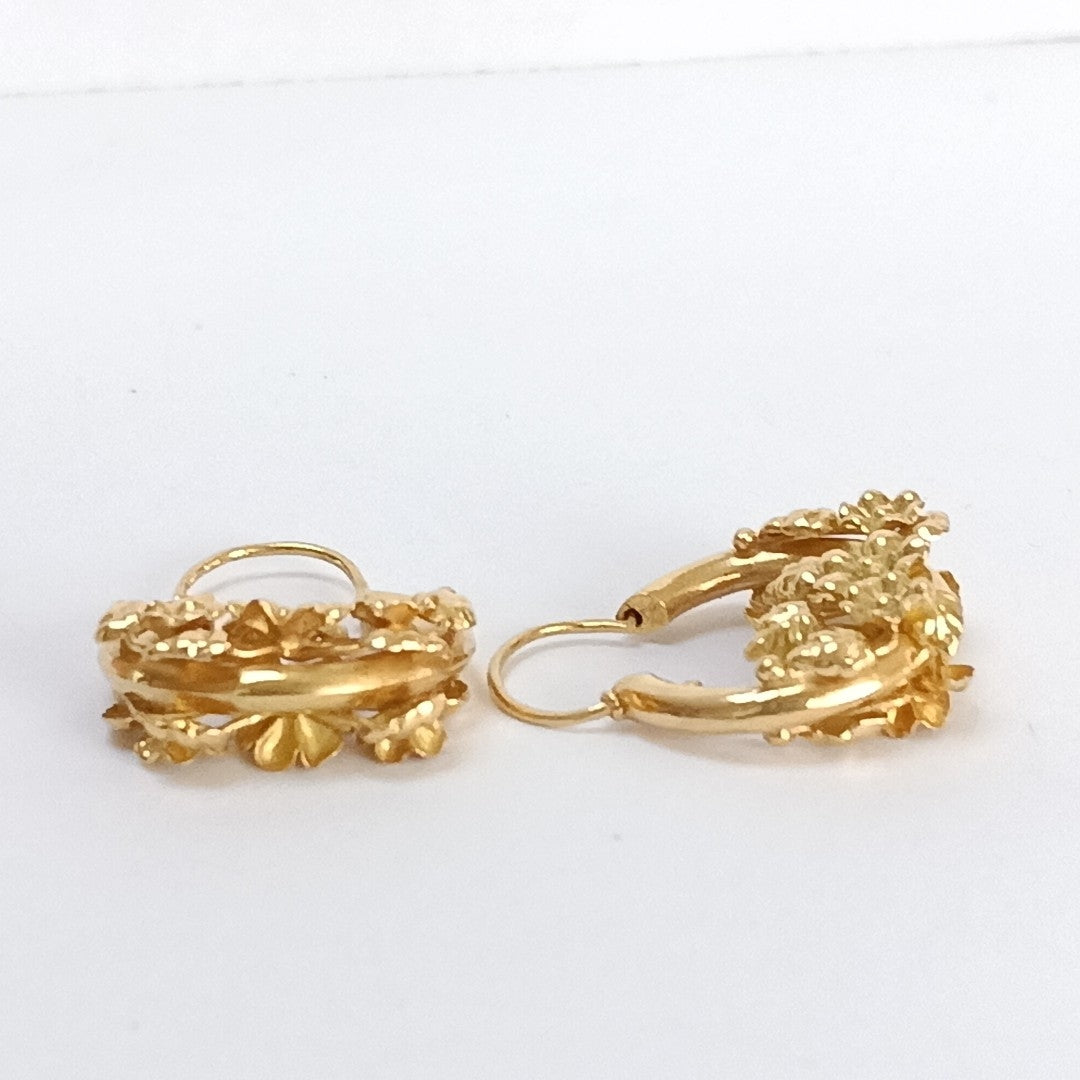 ARRACADAS PAR ORO 14 K 5 GRMS (SEMINUEVO)