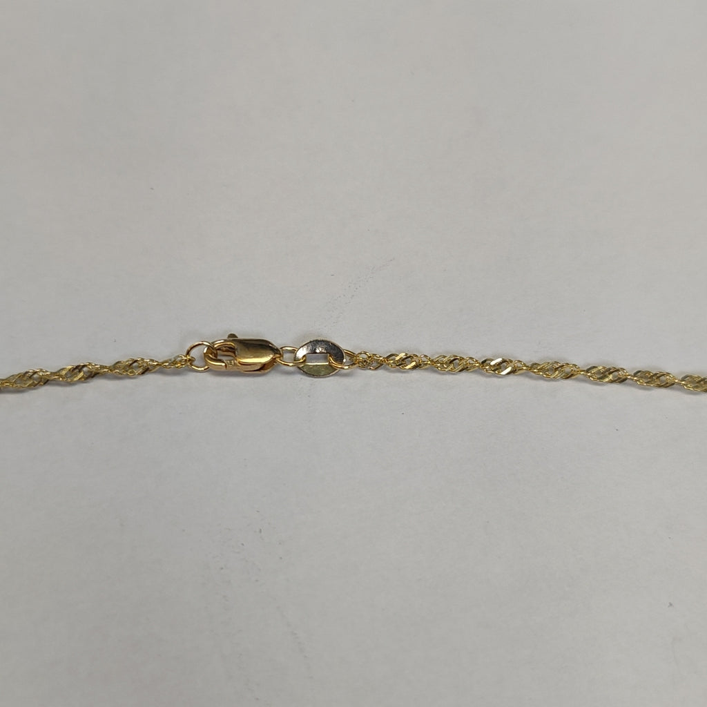 CADENAS TEJIDO MEDIO TZL ORO 14K 55 CM 3.1 GR (NUEVO)