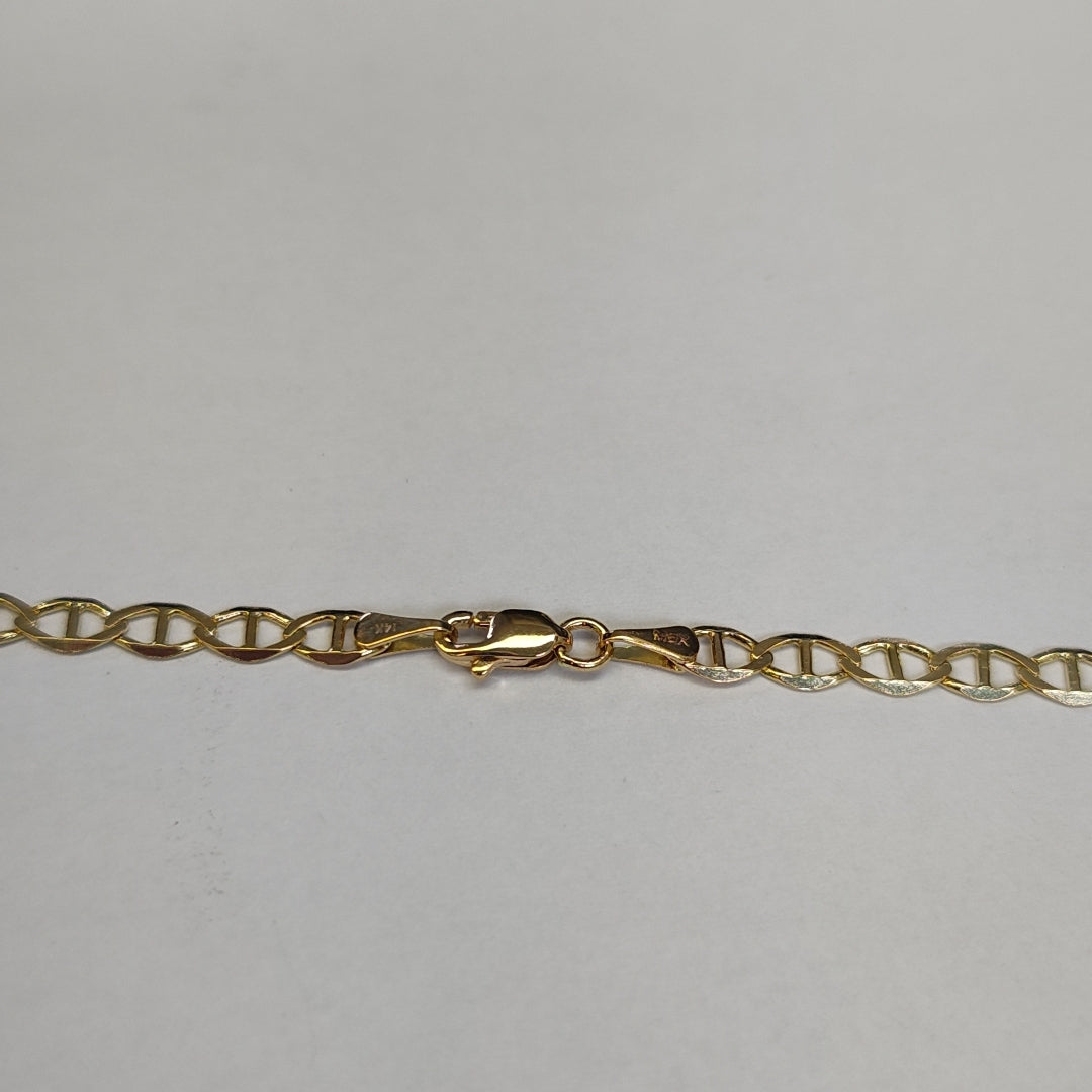 CADENAS TEJIDO MARINERA ORO 14K 60 CM 8.6 GR (NUEVO)