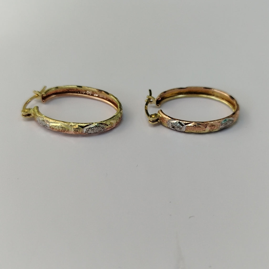 ARRACADAS PAR ORO, RODIADO 14 K 2.4 GRMS (SEMINUEVO)