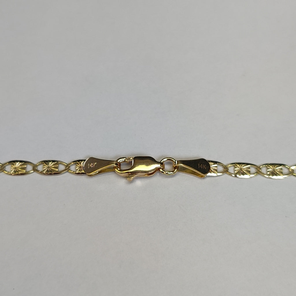 CADENAS TEJIDO GUCHI ORO 14K 55 CM 7.1 GR (NUEVO)