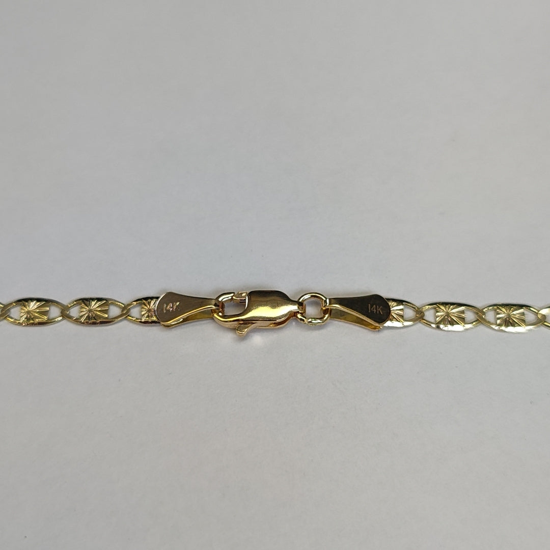 CADENAS TEJIDO GUCHI ORO 14K 55 CM 7.1 GR (NUEVO)
